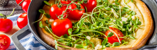 Savory Dutch Baby with Baby Arugula Salad (Vegetarian Recipe)