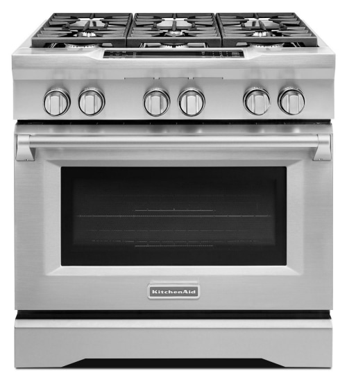 KitchenAid® 36-Inch 6-Burner Dual Fuel Freestanding Range, Commercial-Style KitchenAid® 36-Inch 6-Burner Dual Fuel Freestanding Range, Commercial-Style
