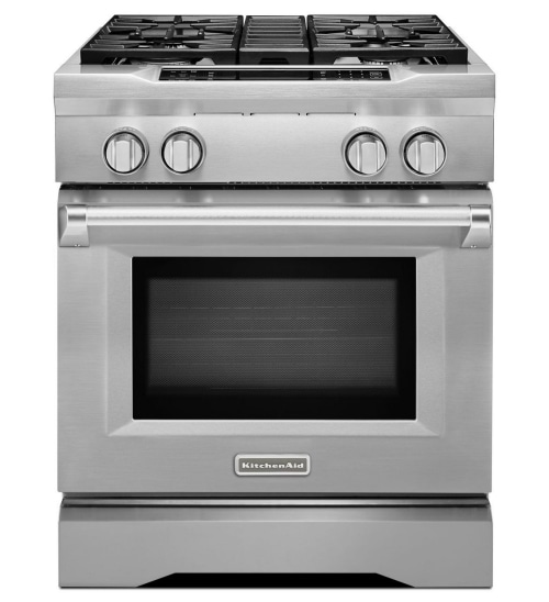 KitchenAid® 30-Inch 4-Burner Dual Fuel Freestanding Range, Commercial Style KitchenAid® 30-Inch 4-Burner Dual Fuel Freestanding Range, Commercial Style