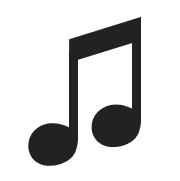 Music note. Music note.