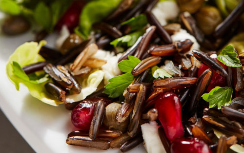 Shaved Brussels and Wild Rice Salad