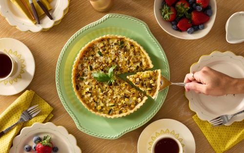 Quiche au maïs, aux courgettes et à la mozzarella