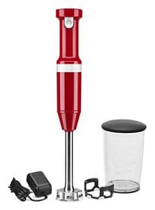 Red KitchenAid cordless Hand Blender