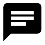 Symbole de communication représentant le clavardage