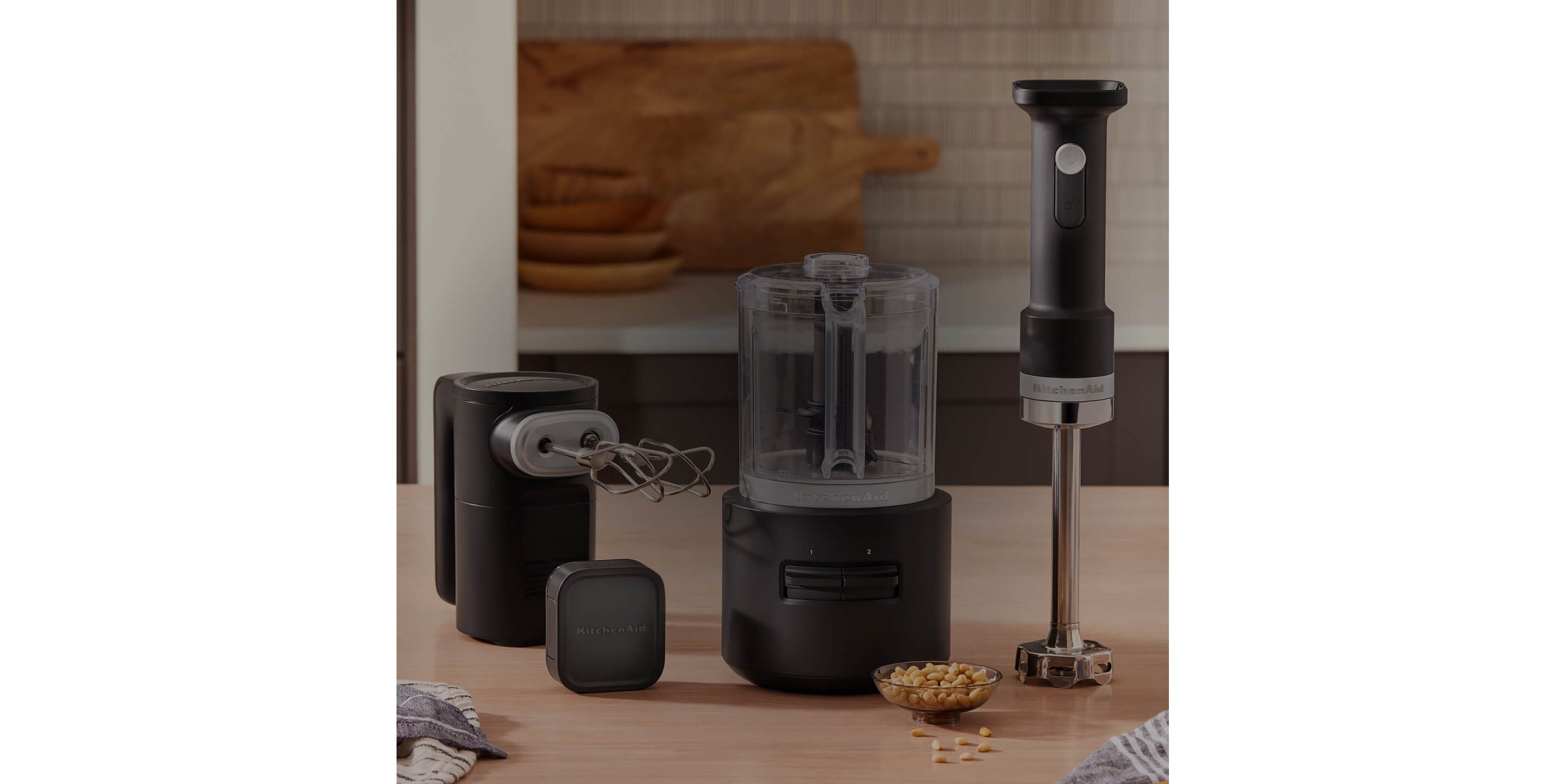 A variety of KitchenAid® countertop appliances.