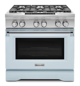 Limited Edition KitchenAid® 36'' 6-Burner Dual Fuel Freestanding Range, Commercial-Style