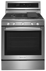 A KitchenAid Oven with a Cooktop