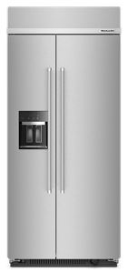 20.8 Cu. Ft. 36" Built-In Side-by-Side Refrigerator with Ice and Water Dispenser